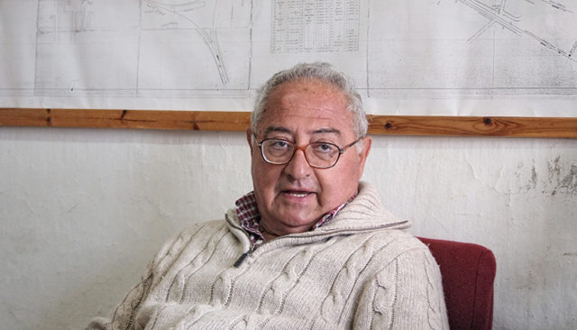 Μυλωνάκης_Ανδρέας, υπεύθυνος μουσείου και πρόεδρος του Συλλόγου Φίλων του Σιδηροδρόμου Θεσσαλονίκης.